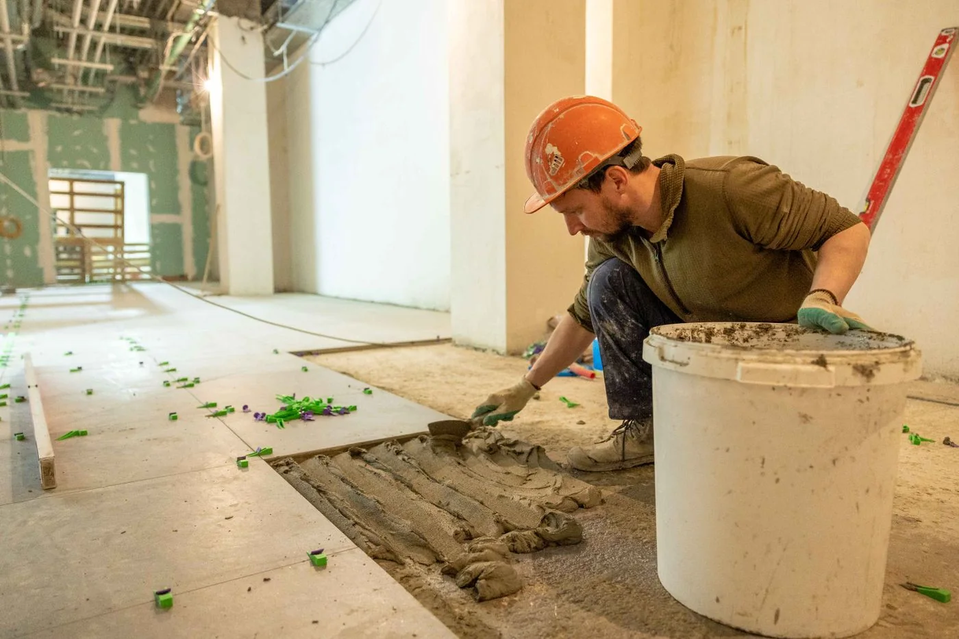 Flooring contractor installing flooring in Northwest Florida