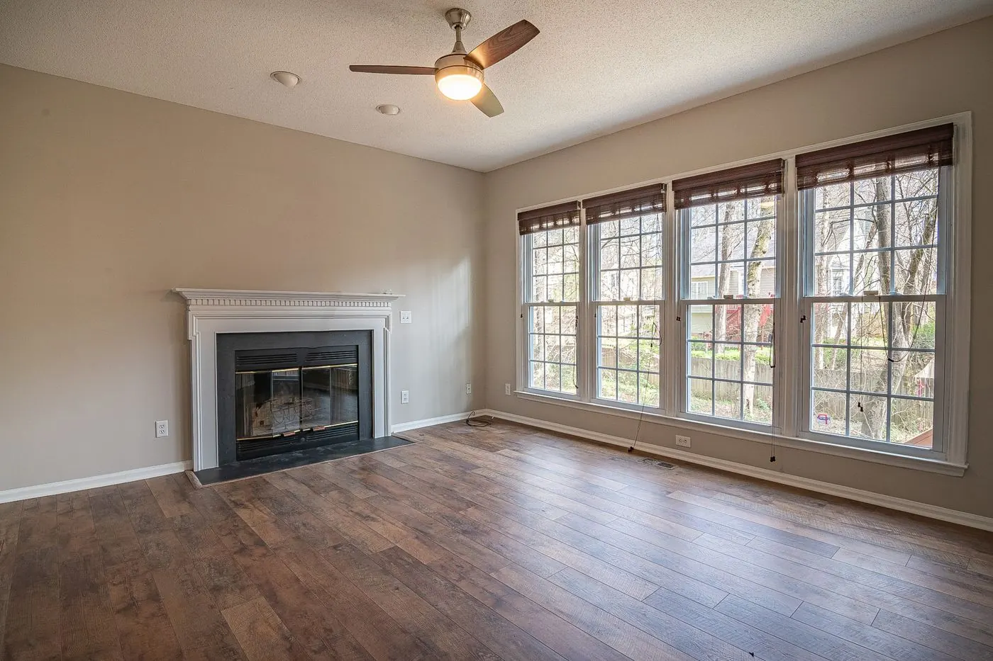 Residential hardwood flooring in a Bay County living room