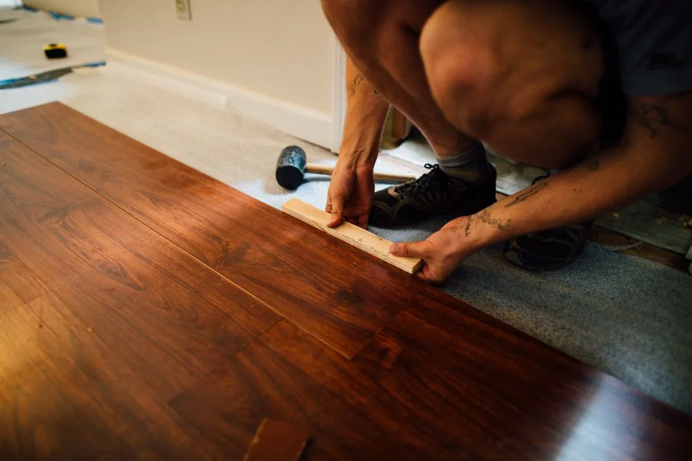 Wood flooring installation by a flooring contractor
